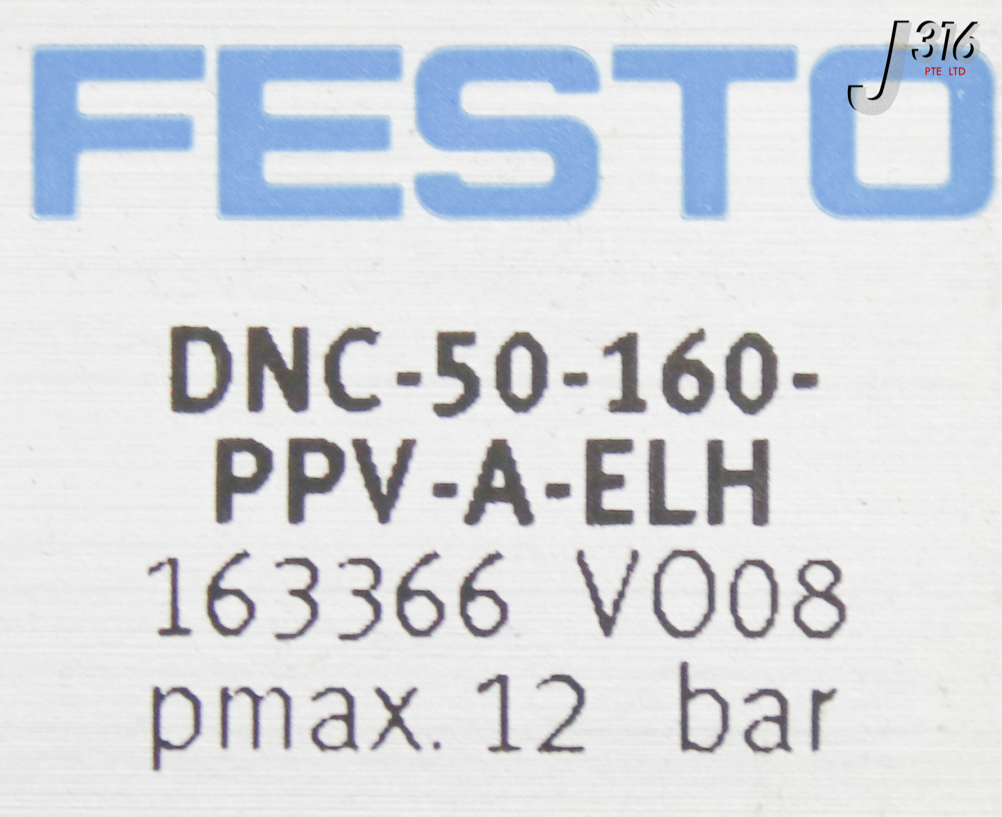 のの  19465 FESTO PNEU AIR CYL 163366 PMAX. 12BAR NEW DNC-50-160-PPV-A